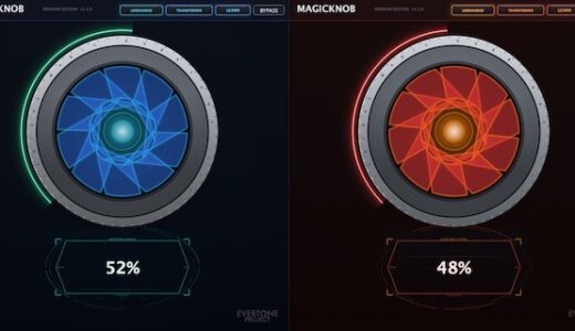 Evertone Project【Magicknob】【Magicknob Red】レビュー！物理エンジンを使った加速度カーブで独自の地位を確立したコンプとエクスパンダーのワンノブバージョン。